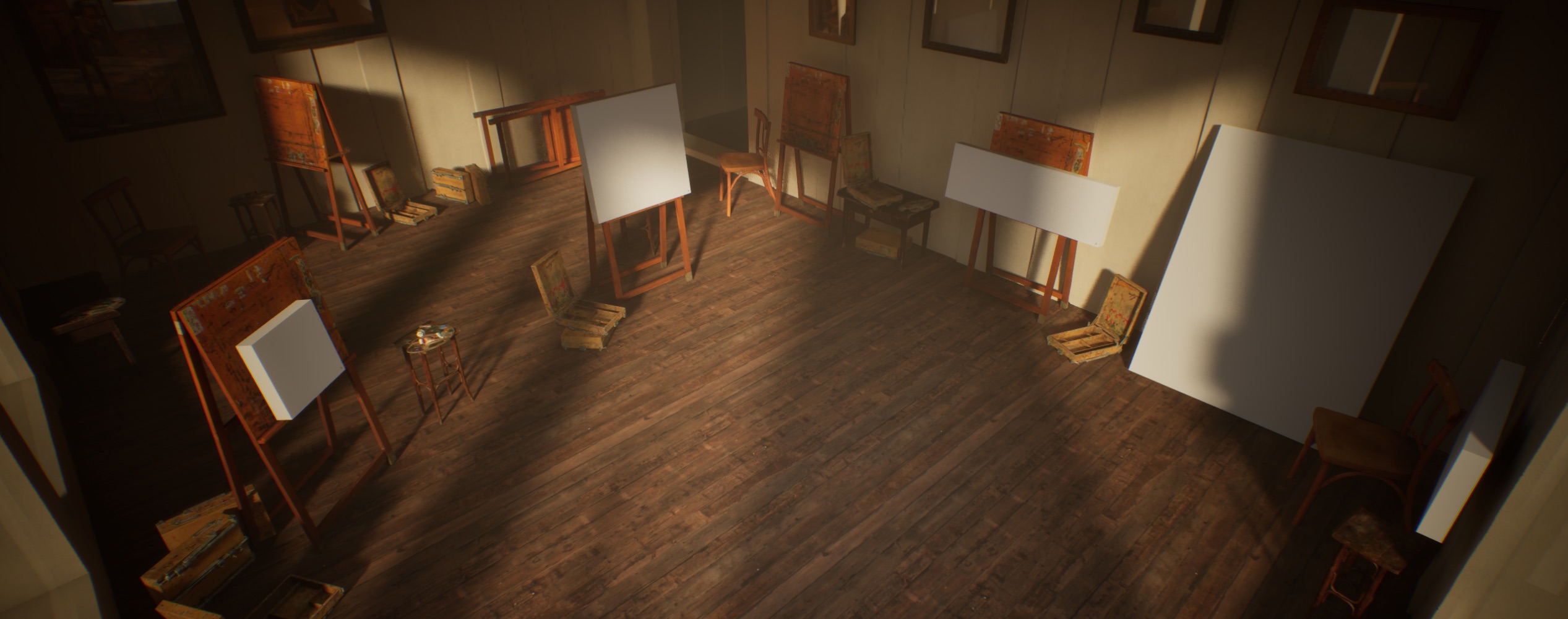 A demo environment for four different dashboard/canvases. From left; s-square, m-square, s-landscape, l-portrait